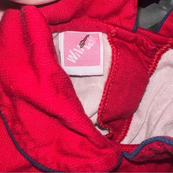 Vintage Will Beth Red corduroy smocked floral 4T Dress “play” - Picture 4 of 5